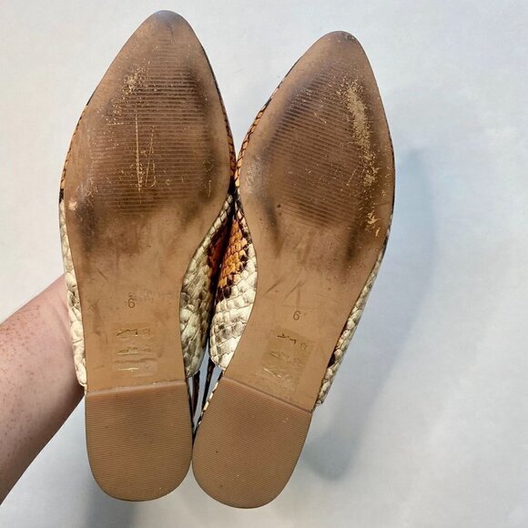 Madewell Margot Slingback Flat in Snake Embossed Leather 6 - Picture 7 of 8